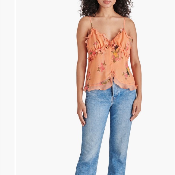 Floral Ruffle Chiffon Cami - Picture 3 of 3